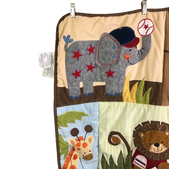 Lambs & Ivy Safari Crib Nursery Jungle Animal Sports Tan Blanket Bedding Baby - Picture 7 of 10